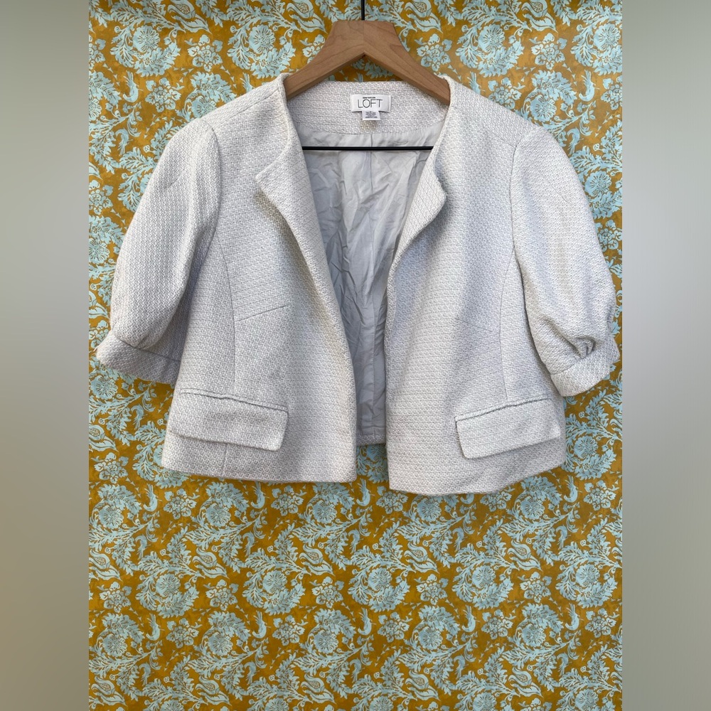 Ann Taylor Loft Gray Shimmery Jacket